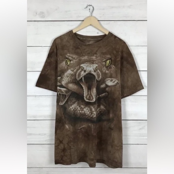 The Mountain Other - VTG The Mountain size M 2012 Brown Snake Graphic T-Shirt
